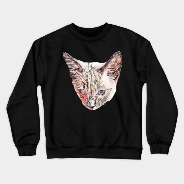 Seal Colorpoint Ragdoll Kitten Design Crewneck Sweatshirt by DoggyStyles